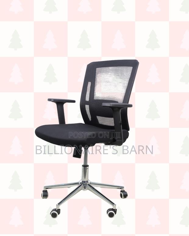 Mid-Back Office Chair | Smooth Movement, Strong Chrome Base