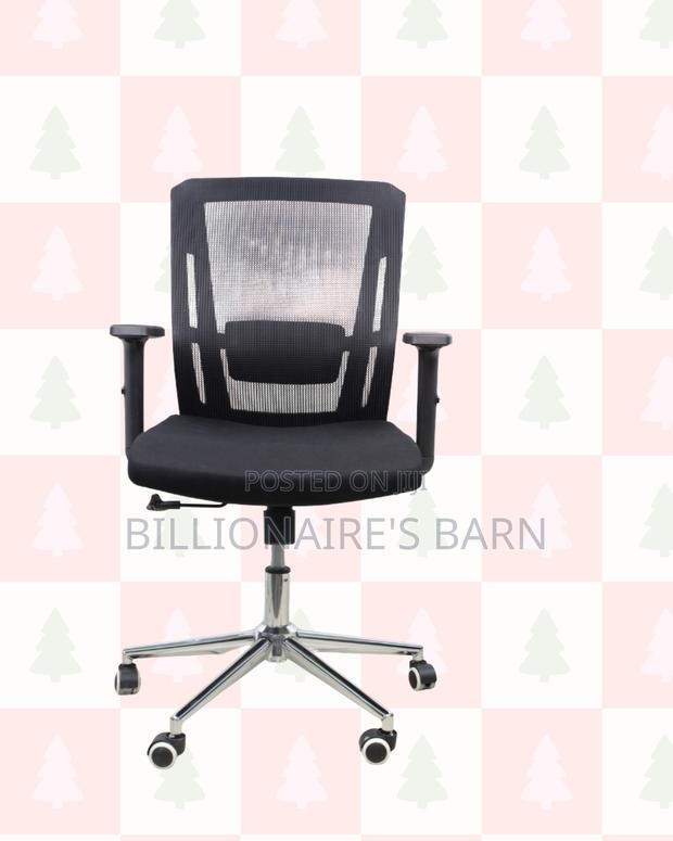 Mid-Back Office Chair | Smooth Movement, Strong Chrome Base - thumbnail 4