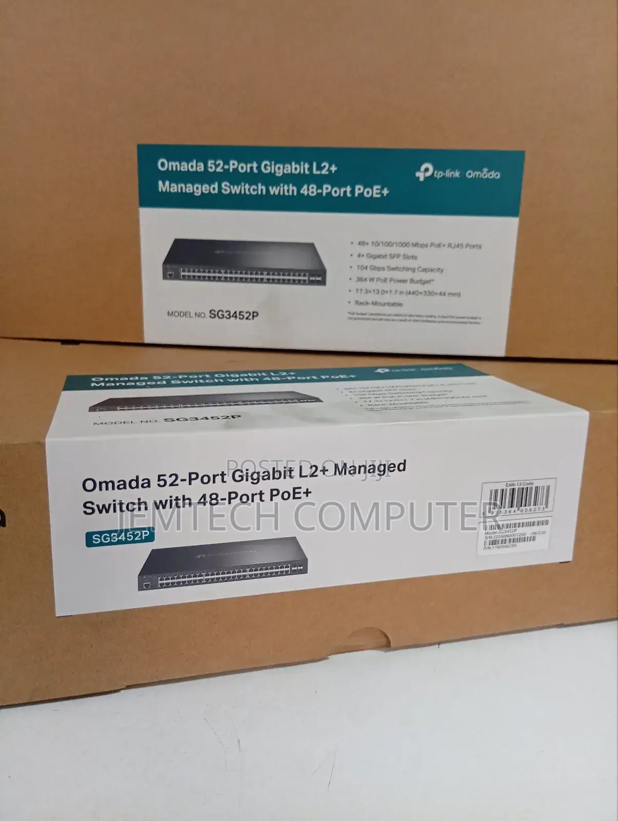 Tp-link Tl-sg3452p Jetstream 52-port Gigabit L2+Poe Managed