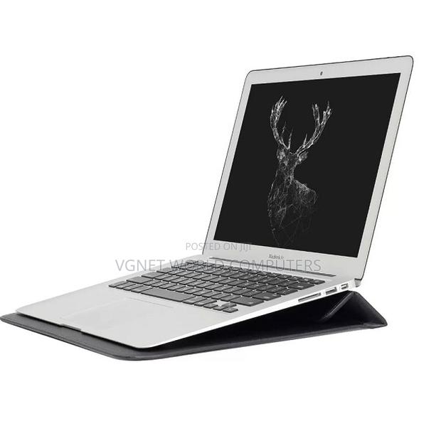 Leather Laptop Sleeve With Stand - thumbnail 2