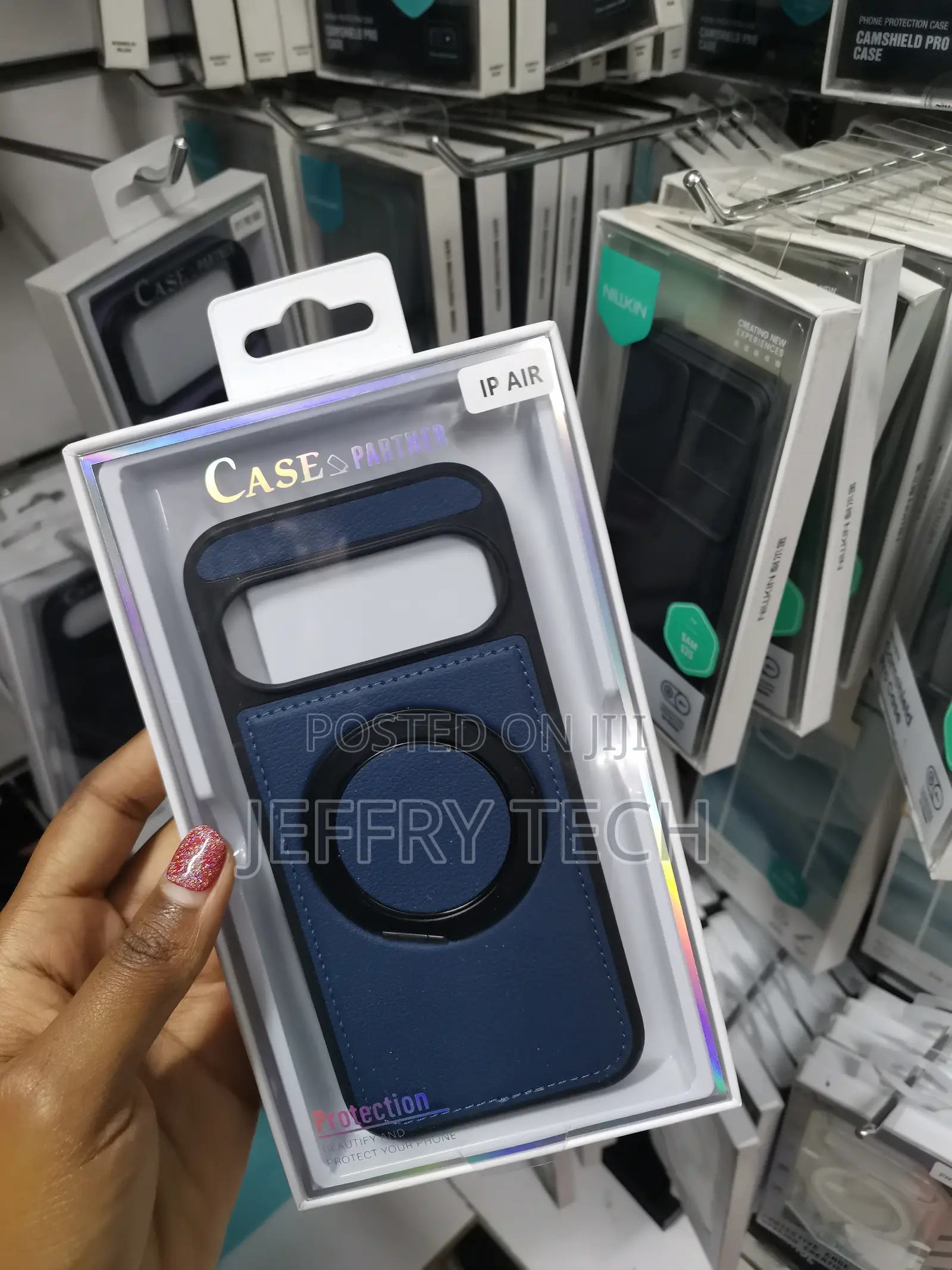 Xnox Leather iPhone Air Back Case Cover Built-in Invisible Stand