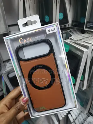 Massiy Leather iPhone Air Case Cover Built-in Magsafe Invisible Stand