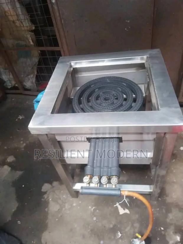 Stainless Steel 4 Ring Gas Cooker - main view