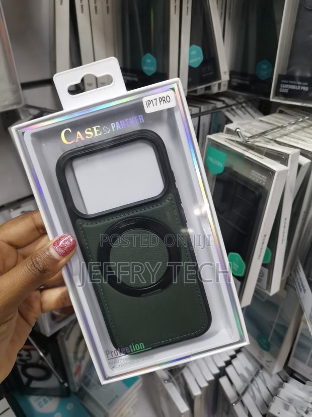 Belemy iPhone 17 Pro Leather Back Case,Magnetic Invisible Stand - thumbnail 3