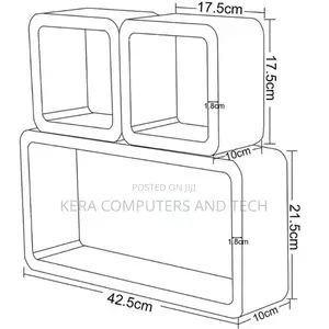 3pcs Plastic Wood Floating Shelves