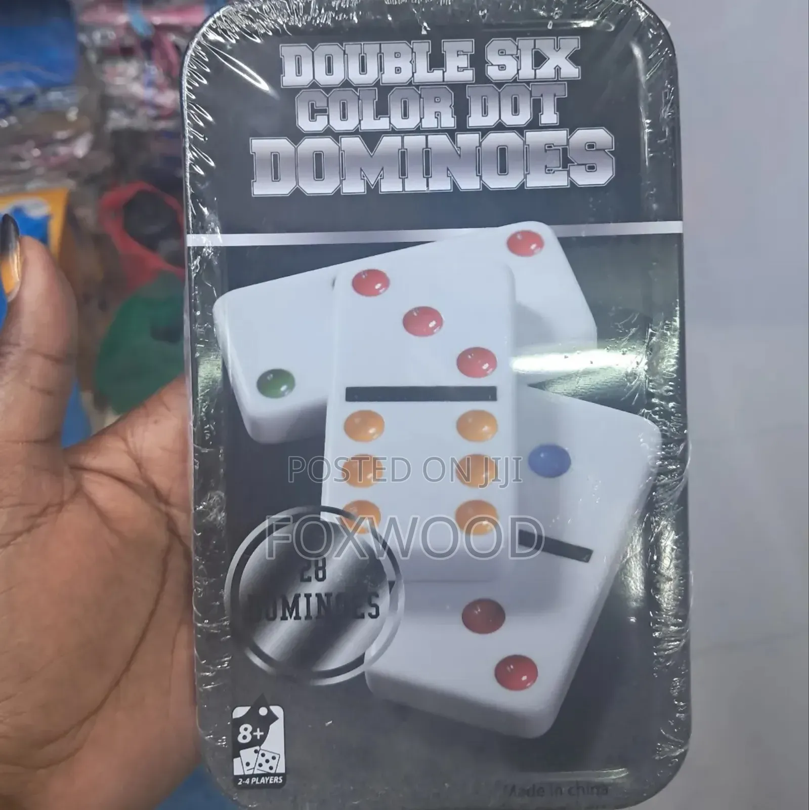 Dominos Game Set in Color Collectors Tin, 28 Dominoes