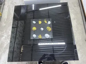 Premium Rectangular Black Glass Coffee Table