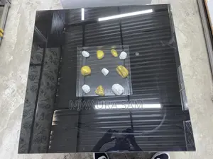 Premium Rectangular Black Glass Coffee Table