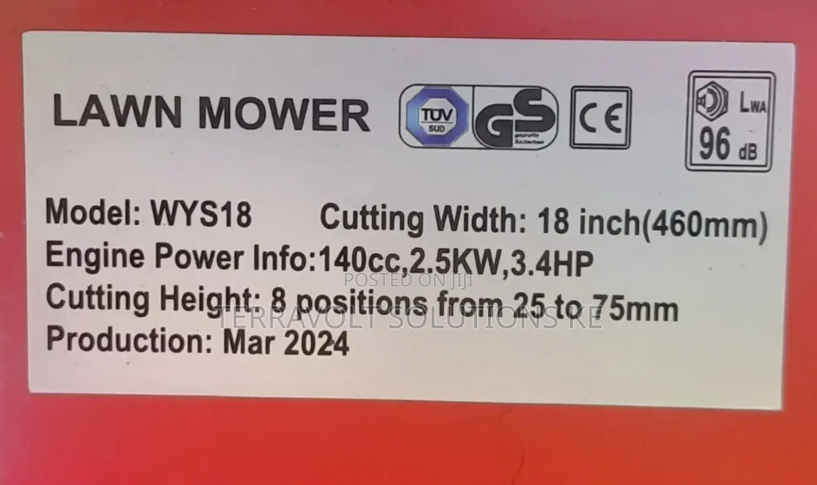 18inch Briggs Stratton 140cc Self Propelled Lawn Mower