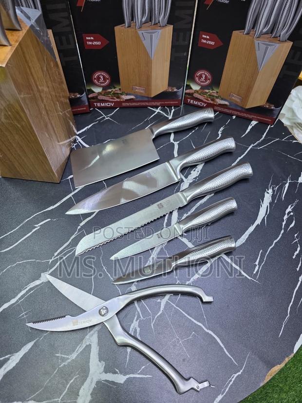 7pcs Set High Quality Stainless Steel Knife Set With Hallow Handle. - thumbnail 4