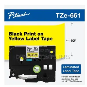 Brother Tz2-631 12mm X 8m Black on Yellow Label Tape