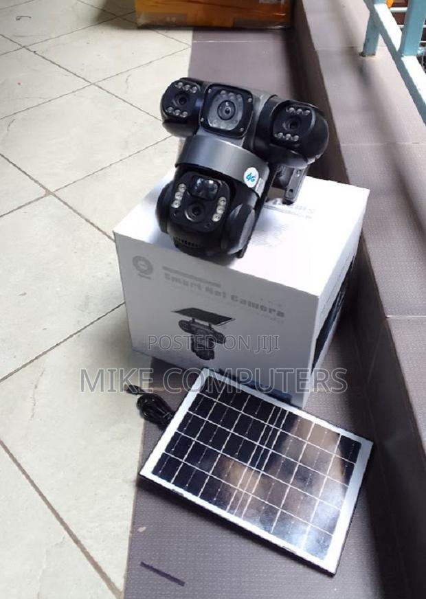 4g Solar Camera Outdoor 3lens Ip66 Waterproof PTZ
