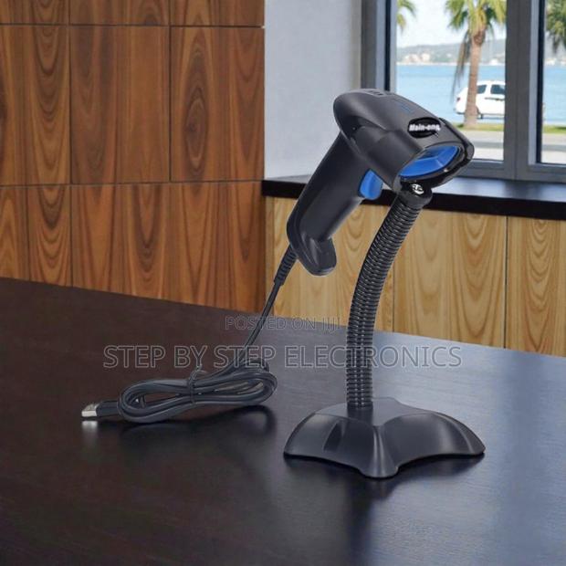 Shock-Resistant Heavy-Duty Usb Handheld Barcode Scanner With Stand