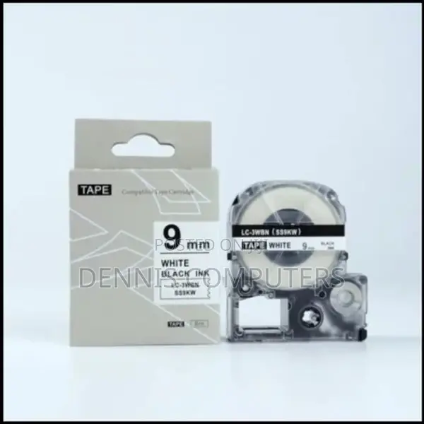 Epson Ss-9kw 9mm X 8m Black on White Tape