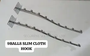 9-Ball Display Hooks/ Slatwall/ Wall-Mounted Waterfall Hangers,