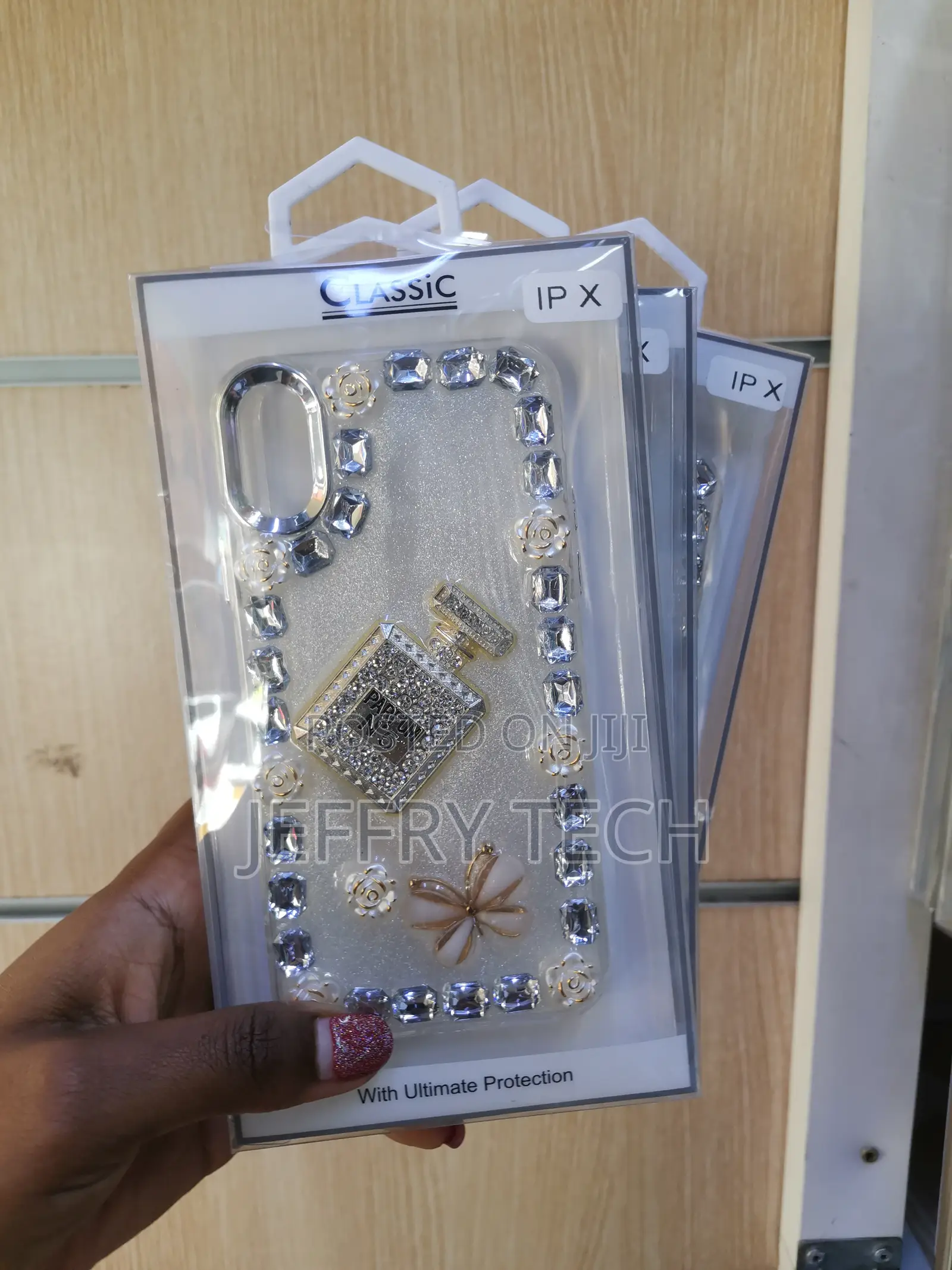 SXMFF iPhone X Diamond Clear Case, 3d Luxury Sparkle Rhinestones