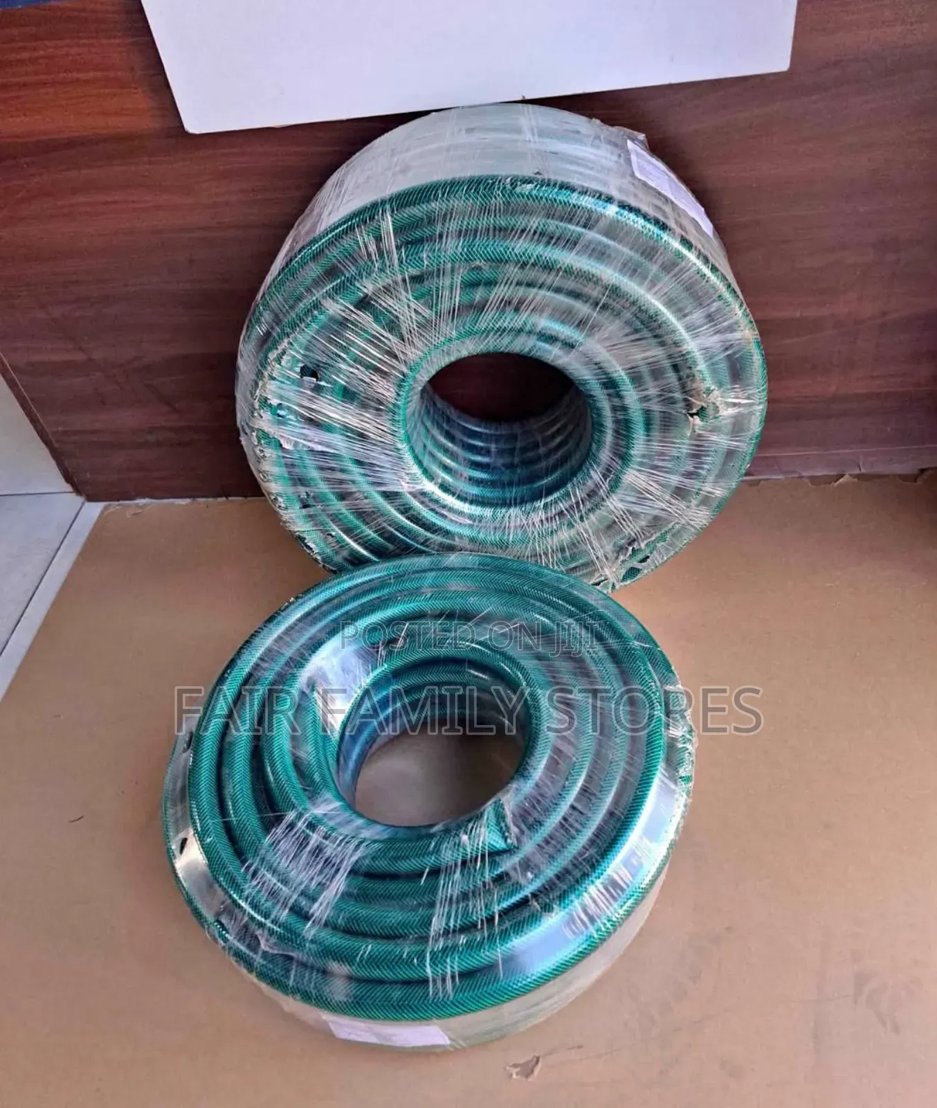 Green Braided Garden Hose