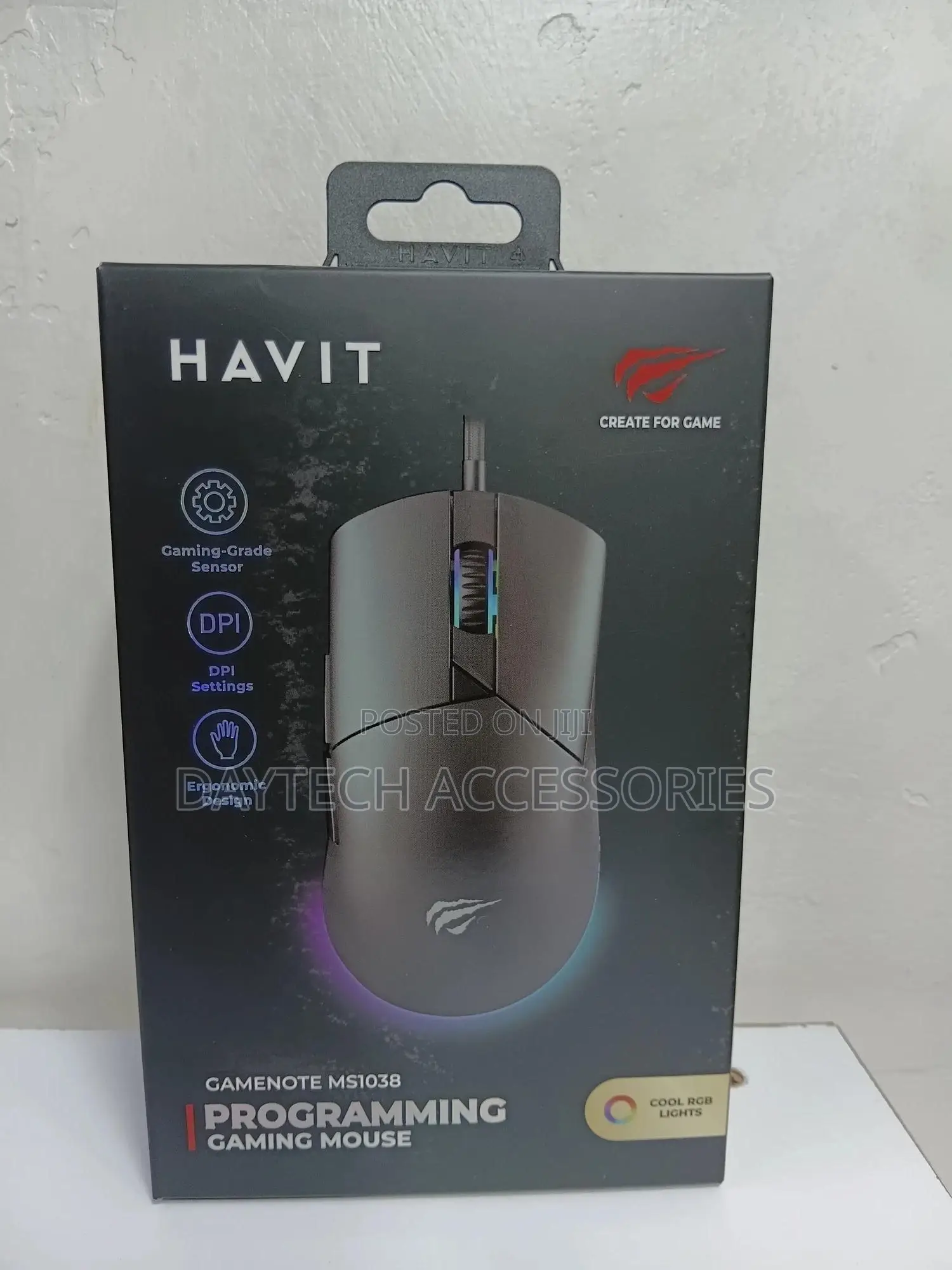 Havit Ms1038 Programmable RGB Backlit Gaming Mouse - Black