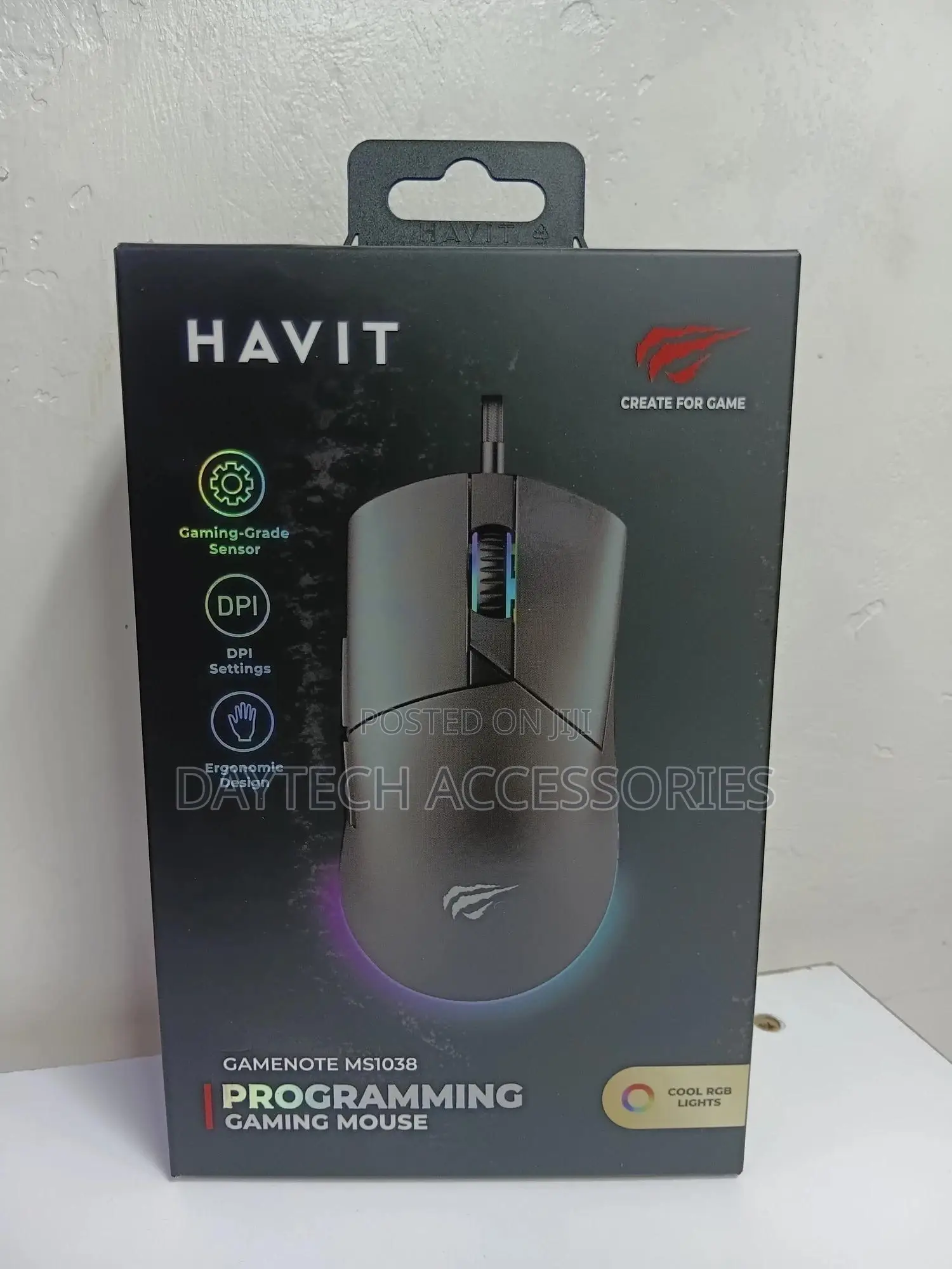Havit Ms1038 Programmable RGB Backlit Gaming Mouse - Black