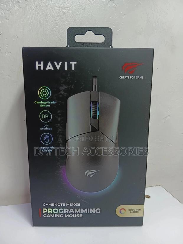 Havit Ms1038 Programmable RGB Backlit Gaming Mouse - Black - thumbnail 2