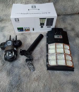 4g Lte Solar Powered Camera With Led 180w Floodlight Outdoor CCTV