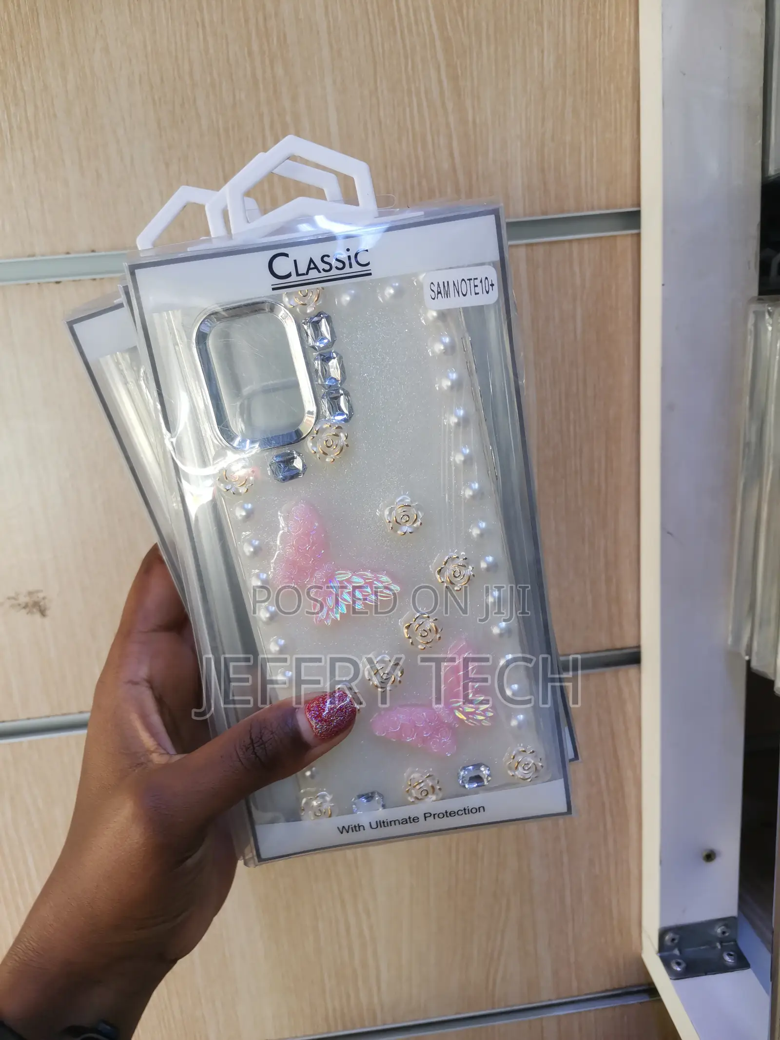 Bonitec Samsung Galaxy Note 10 Plus Glitter Sparkle Bling Clear Case