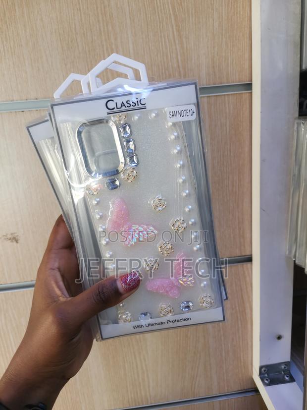 Bonitec Samsung Galaxy Note 10 Plus Glitter Sparkle Bling Clear Case - main view