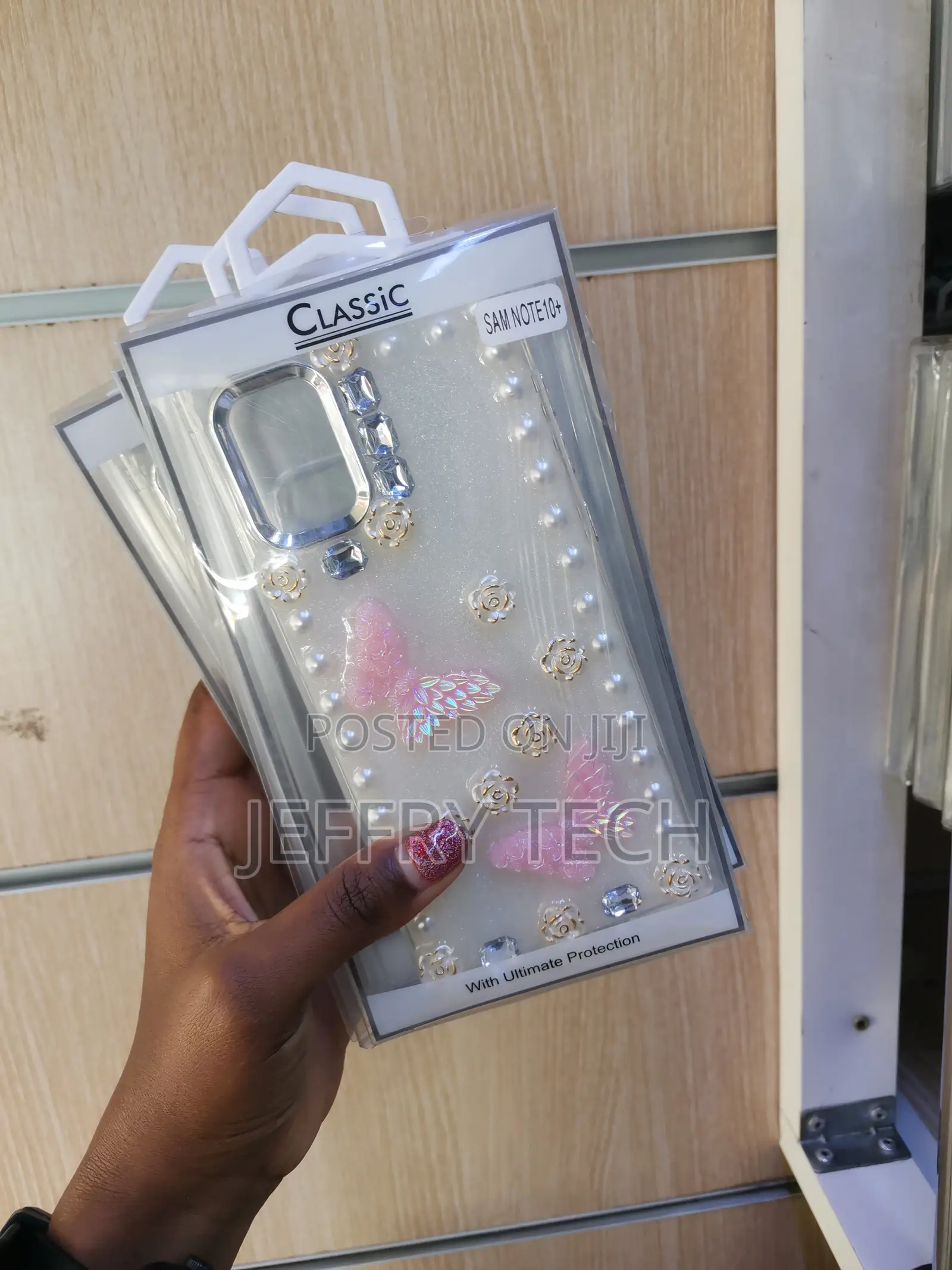 Bonitec Samsung Galaxy Note 10 Plus Glitter Sparkle Bling Clear Case