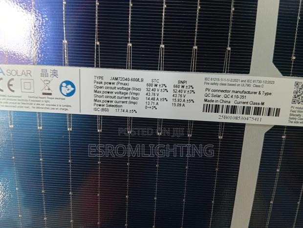 Ja Solar 600w Solar Panel - thumbnail 2