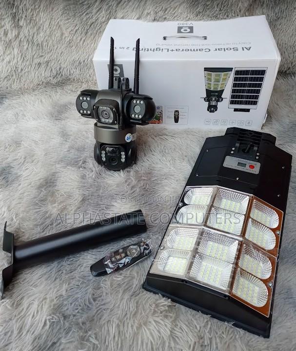 Outdoor Solar 4g Smart Camera With Led 180w Streetlight Night Vision - main view