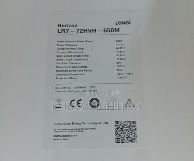Longi 650 Watts Solar Panel - thumbnail 2