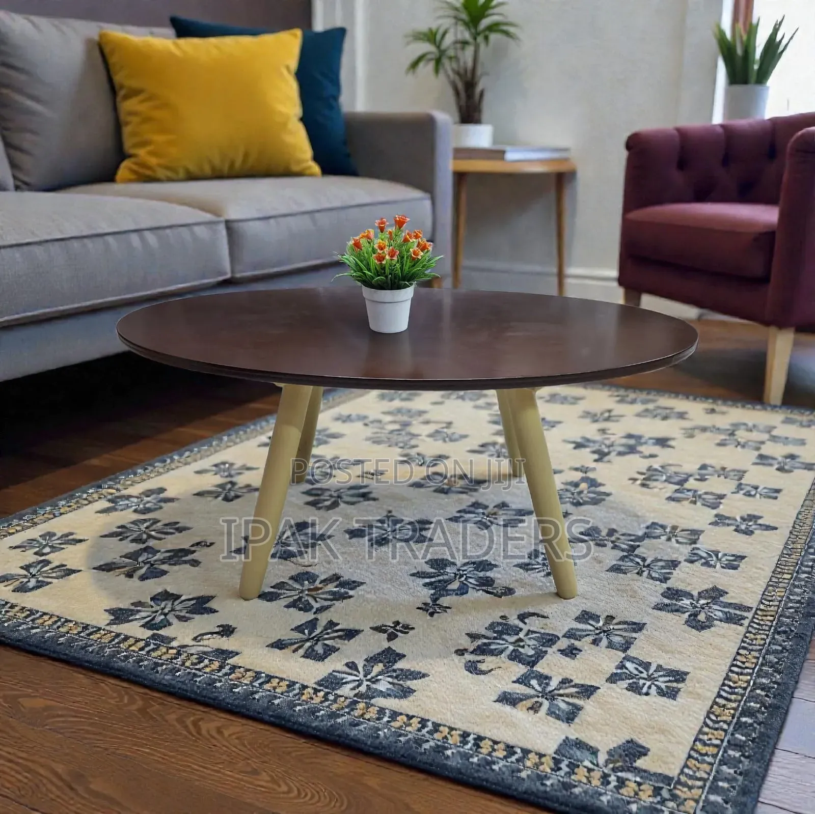 *Shee Nordic Oval Coffee Table-Brown Good Quality