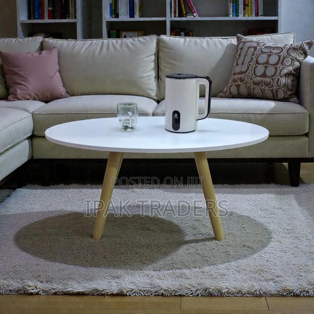 Shee Nordic Oval Coffee Table-White Good Quality Hardware - main view
