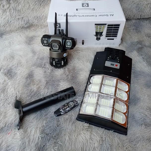 Solar 4g CCTV Camera With Led Street Light 180w Wireless Surveillance