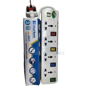 Marken 4-Way Extension With 2 Usb Ports 3m Cable