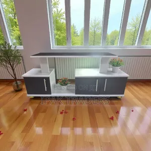 *Istanbul 2 Modern Tv Stand With Led LightsSize; 4feet