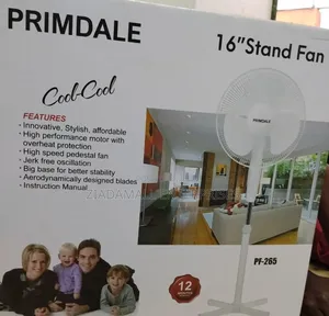 Primdale 16” Pedestal Fan – Efficient Air Circulation for Home Offic