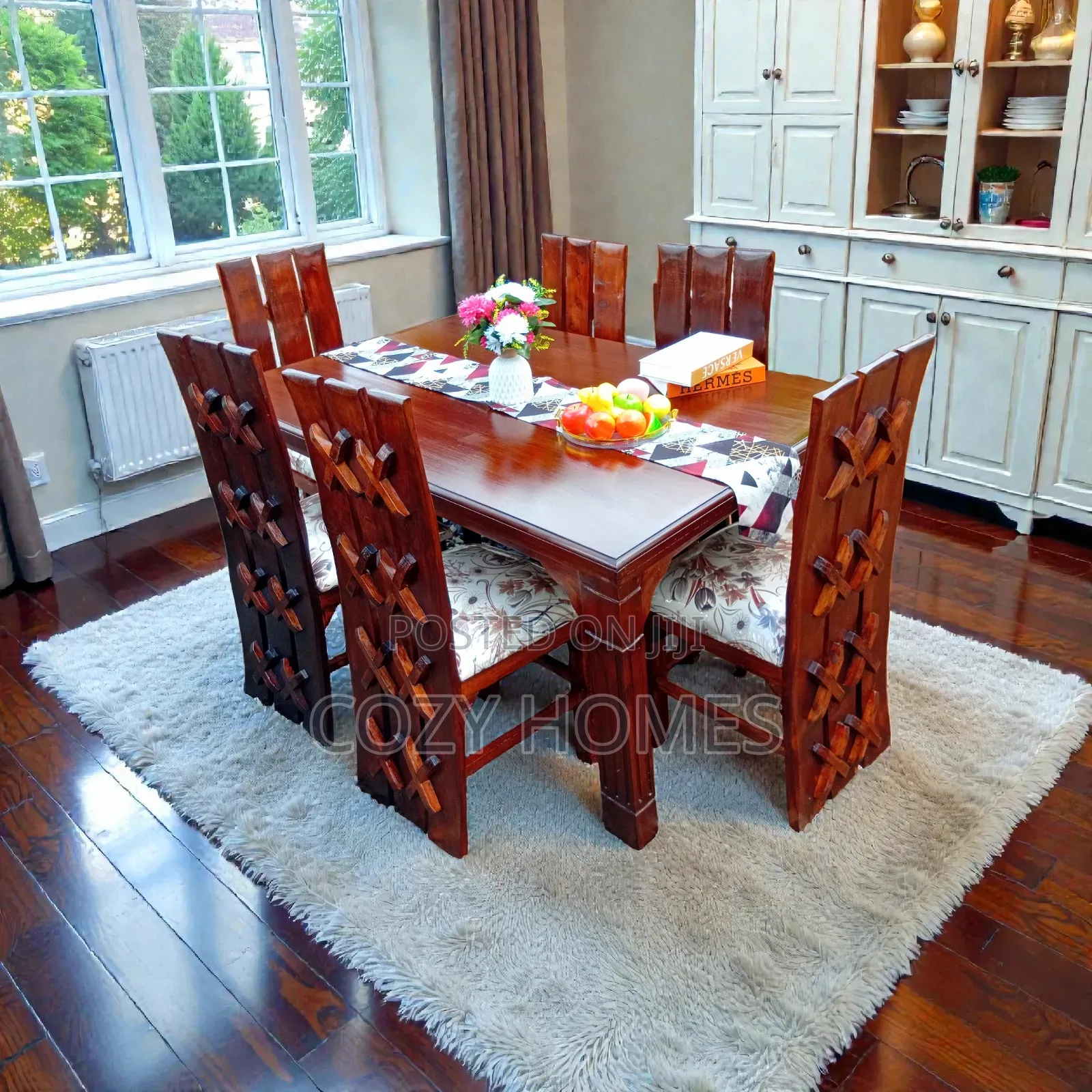 Dining Set a Smooth Finish All Wooden Dining Set 6 Seater