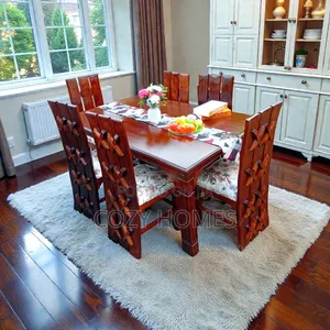 Dining Set a Smooth Finish All Wooden Dining Set 6 Seater