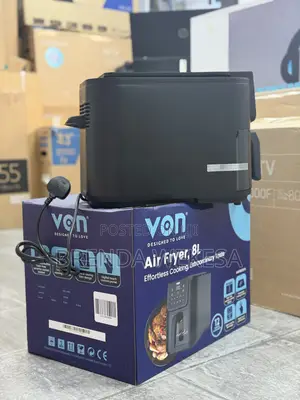 Von Vaf080dstk Slim Airfryer – 8l, Black