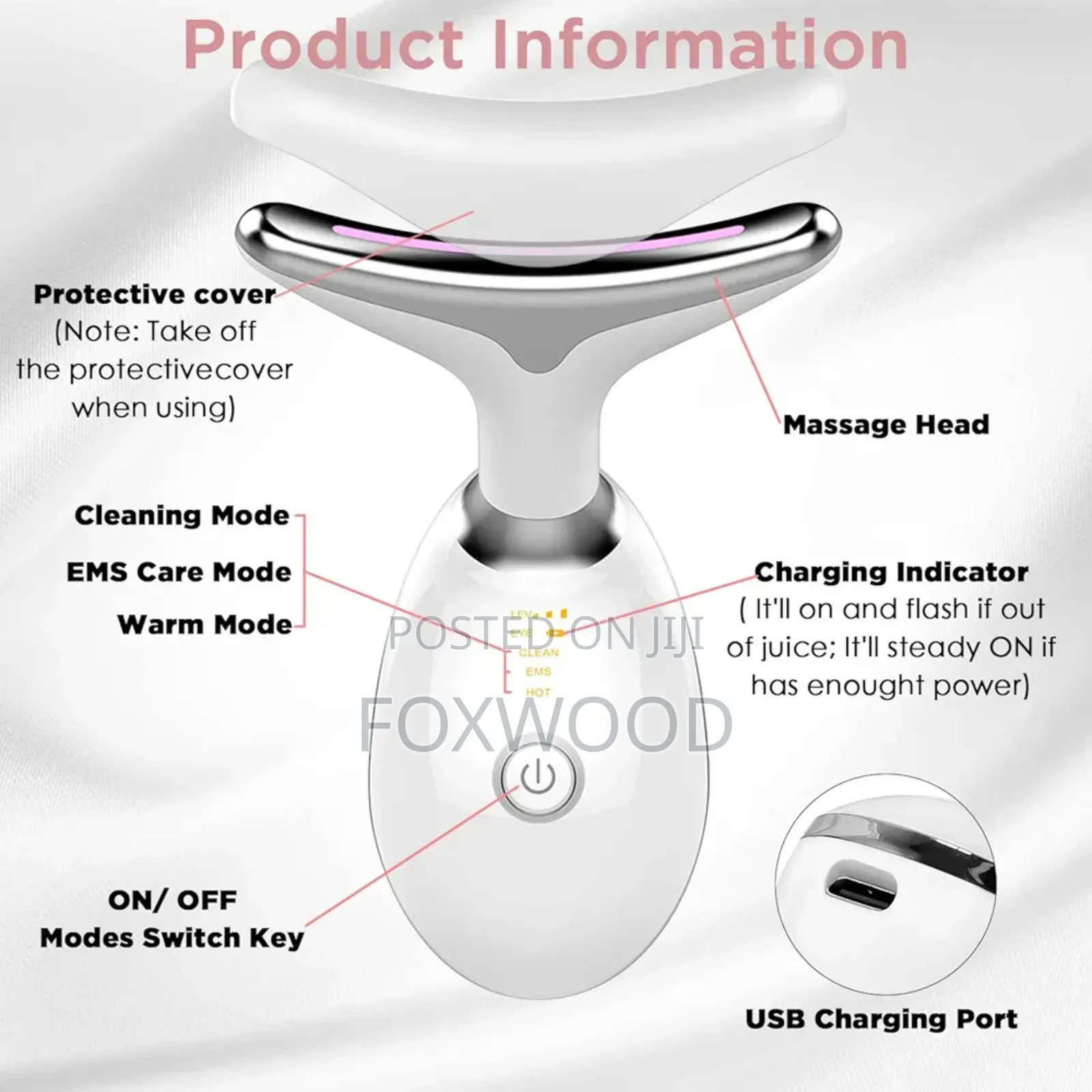 Anti Wrinkles Face Neck Massager, 4-in-1