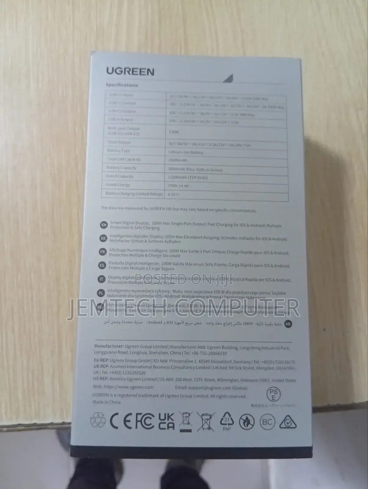 Ugreen 130w°^130w Ugreen 20000mah Charging Fast Power Bank