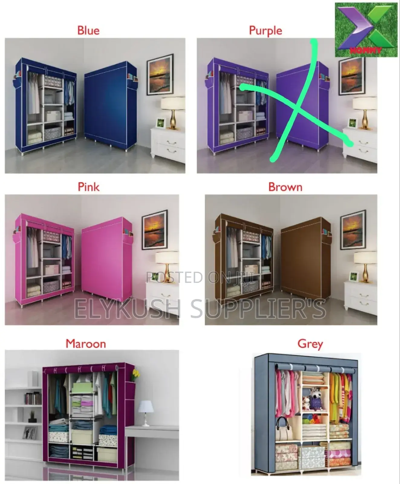 Wooden Wardrobe* Size; 135 X45 X170cm(±2)