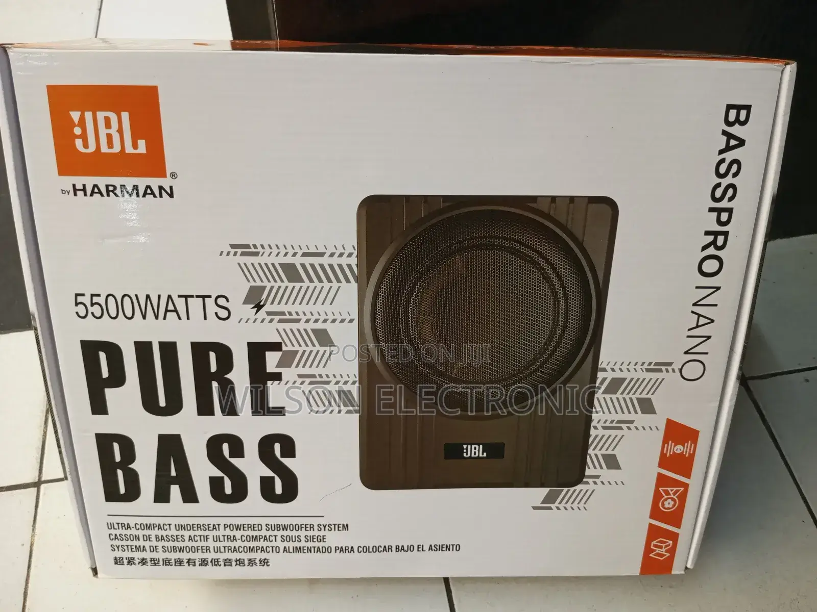 JBL Under Seat Subwoofer 5500w.