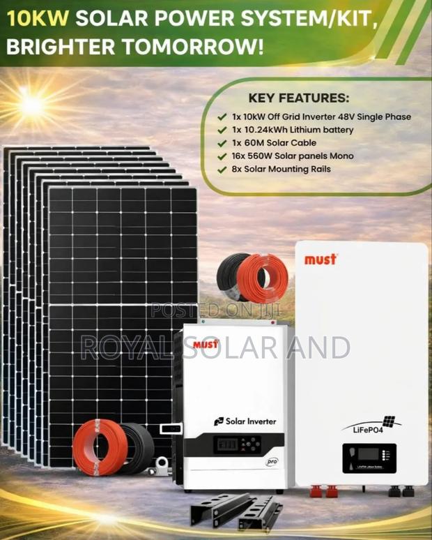 10kpw Solar System With Lithium Battery Green Energy - main view