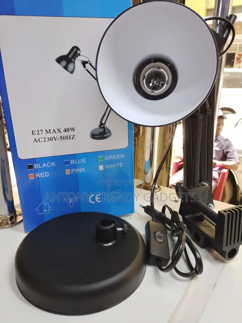 Metal Study Lamp E27 For Reading & Office Work