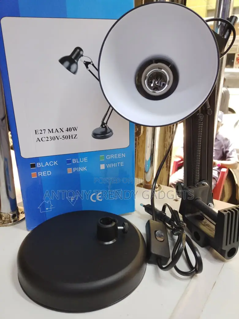 Metal Study Lamp E27 For Reading & Office Work