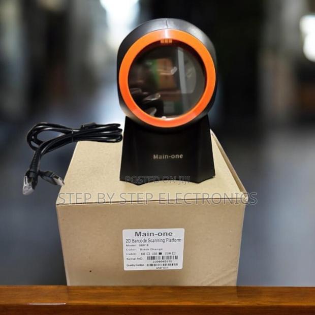 1d 2d Desktop Round Table Mount Barcode Scanner Usb Wired Hands-Free