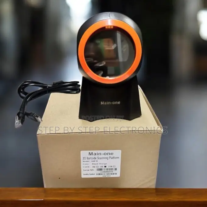 1d 2d Desktop Round Table Mount Barcode Scanner Usb Wired Hands-Free