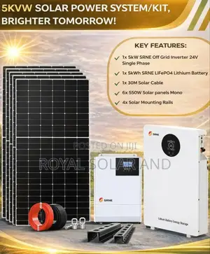 Best Quality 5kw Solar System With Lithium Battery 51.12v 5kw